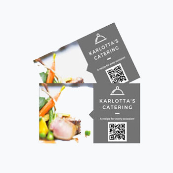 Business Card with QR Code Catering Menu | VMS