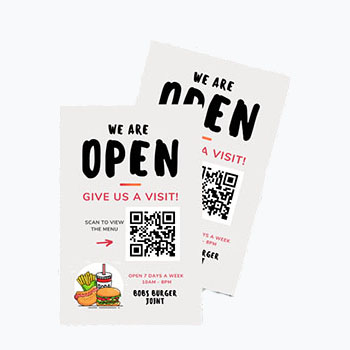 Open Sign with QR Code Menu | VMS