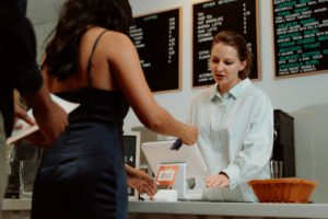 A customer paying with an EBT Card