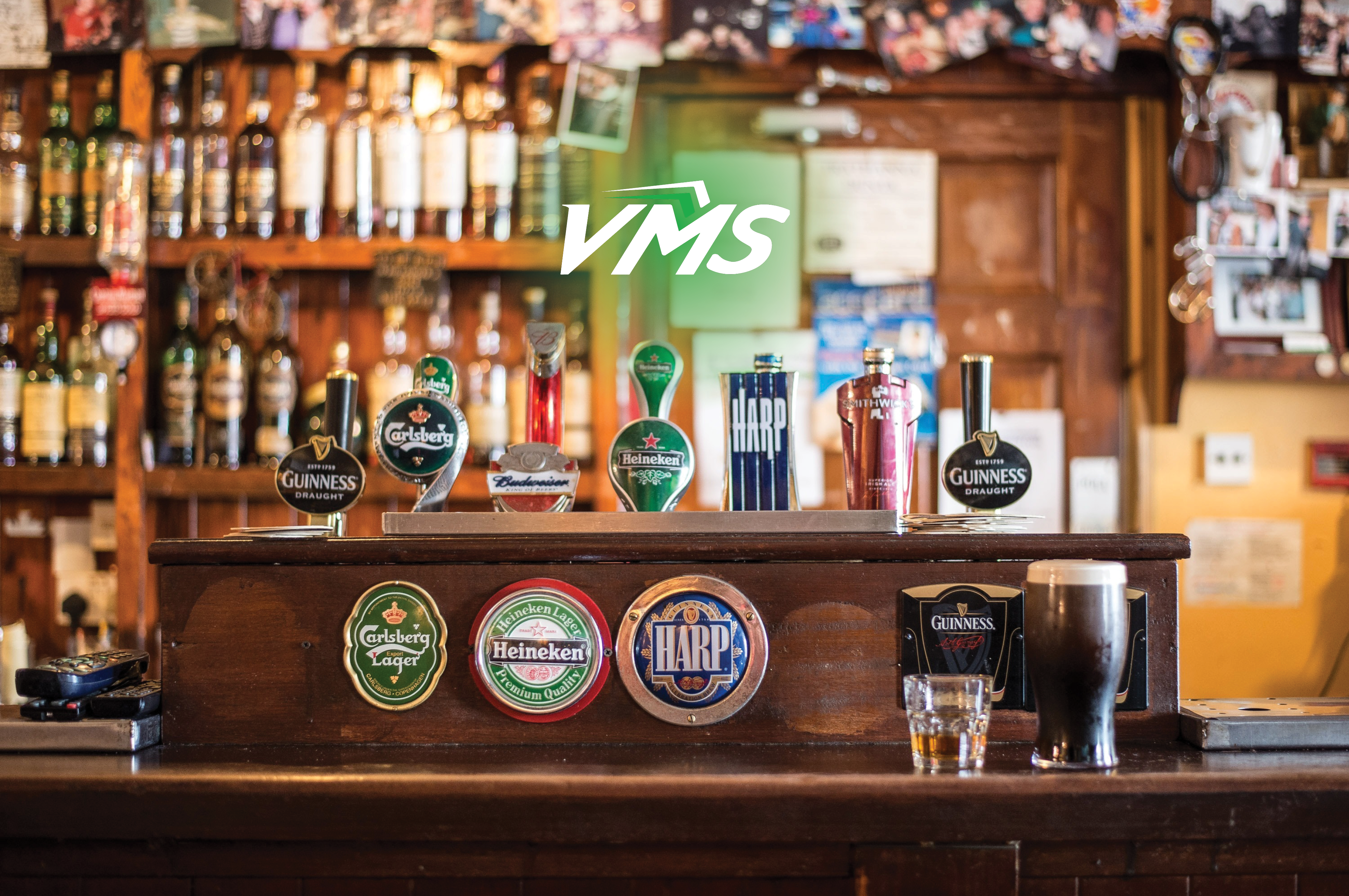 bar with VMS logo